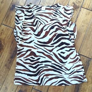 Cabi Zebra Sleeveless Blouse